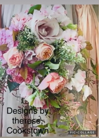 Fresh flower open style wedding bouquet, with such class summer flowers