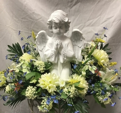 Large Artificial Angel Grave Arrangement