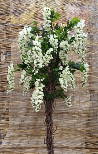 Large Artificial White Wisteria