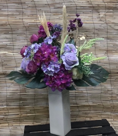 Large Moody Purple Vase Arrangement